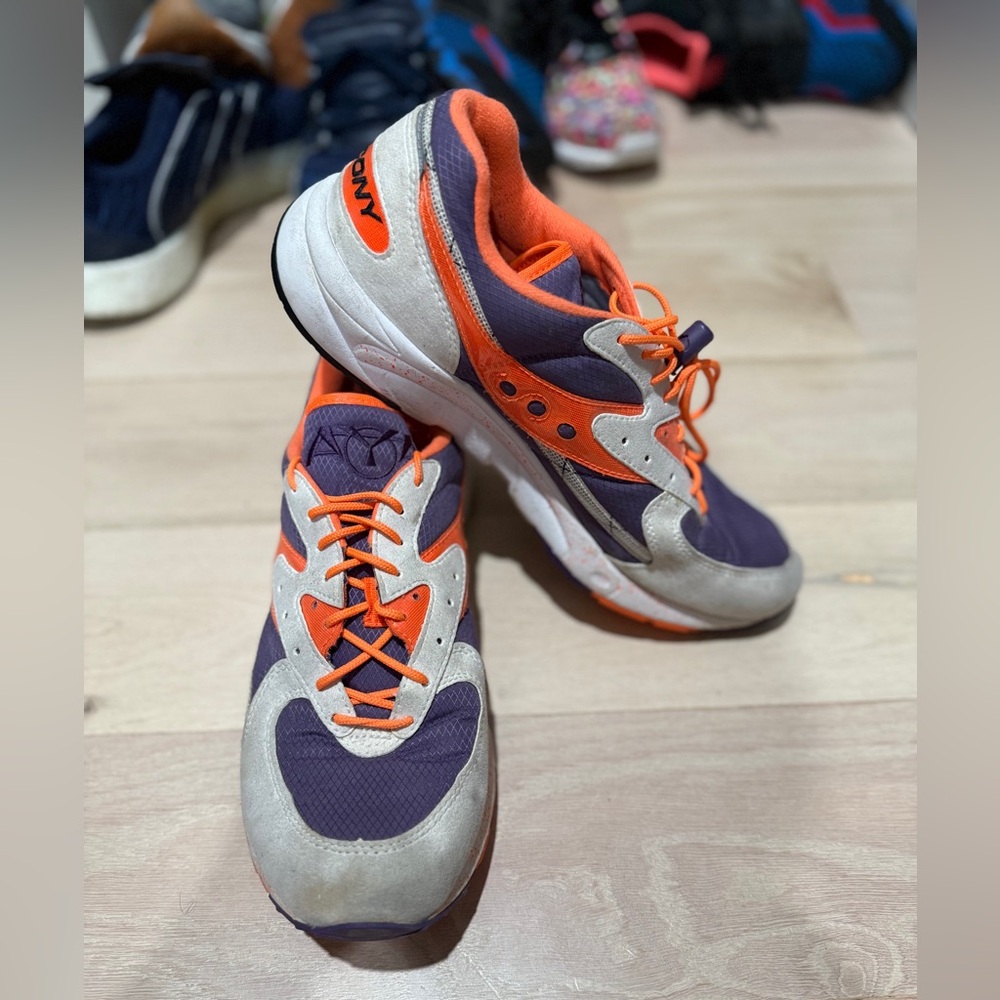 Saucony Vibrant Purple and Orange Running Shoes